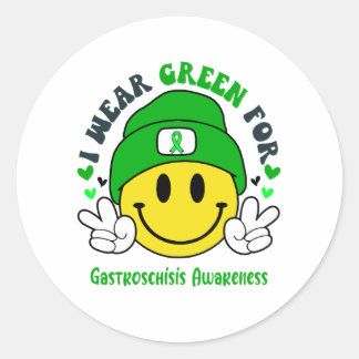Gastroschisis Awareness Ribbon Support Gifts Ronde Sticker