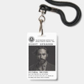 Gastspreker Auteur Evenement Logo QR-code Foto ID Badge (Voorzijde met lanyard)