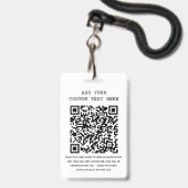 Gastspreker Auteur Evenement Logo QR-code Foto ID Badge (Achterkant met lanyard)