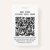 Gastspreker Auteur Event Logo QR Code Foto-ID Badge (Achterkant)