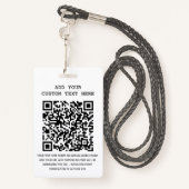 Gastspreker Auteur Event Logo QR Code Foto-ID Badge (Achterkant met draagriem)