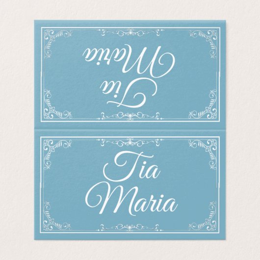 Gasttafel Naam Kaart - Quinceañera Mini Dank u (Buitenkant ongevouwen)