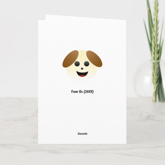 Gastverblijf met ontwerp van het Dog House Bedankkaart (Achterkant)