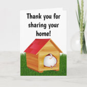 Gastverblijf met ontwerp van het Dog House Bedankkaart (Voorkant)