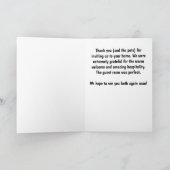 Gastverblijf met ontwerp van het Dog House Bedankkaart (Binnen)