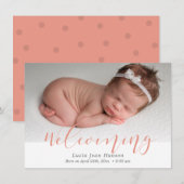 Gastvrij - Geboorte aankondiging foto kaart (Voorkant / Achterkant)