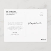 gastvrij | Leuk script baby aankondiging briefkaar Briefkaart (Achterkant)