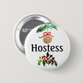 Gastvrouw Kerst Bruidsmeisje cadeaus Bruiloften Ronde Button 5,7 Cm (Voorkant /achterkant)