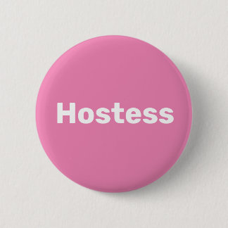 Gastvrouw Minimalistische Bruidsfeest Party Bruilo Ronde Button 5,7 Cm