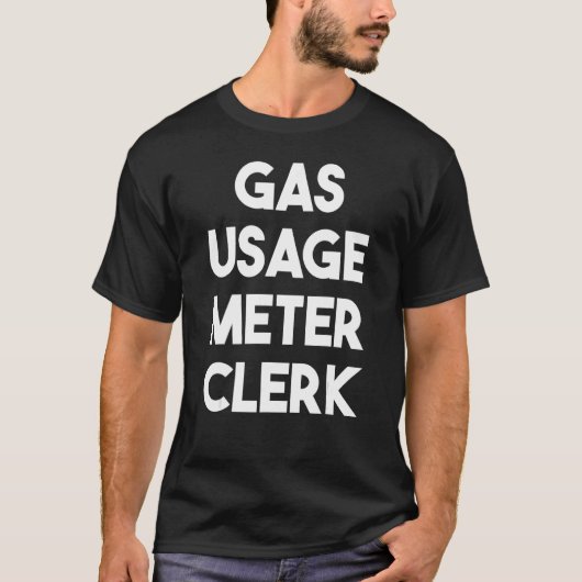 gasverbruiksmeterklerk t-shirt (Voorkant)