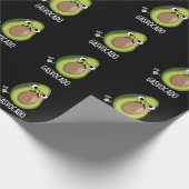 Gasvocado Grappig Scheten Avocado Pun Donker BG Cadeaupapier (Hoek)