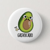 Gasvocado Grappig Scheten Avocado Pun Ronde Button 5,7 Cm (Voorkant)