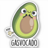 Gasvocado Grappig Scheten Avocado Pun Sticker (Voorkant)