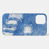 Gat, denim jeans, gescheurde textuur Case-Mate iPhone case (Achterkant (horizontaal))
