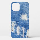 Gat, denim jeans, gescheurde textuur Case-Mate iPhone case (Achterkant)