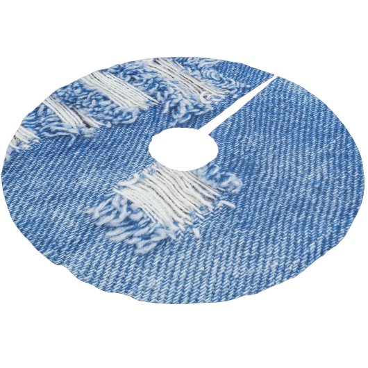 Gat, denim jeans, gescheurde textuur kerstboom rok (Gekanteld)