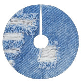 Gat, denim jeans, gescheurde textuur kerstboom rok (Voorkant)