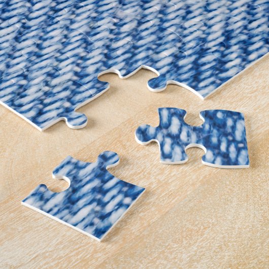 Gat, denim jeans, gescheurde textuur legpuzzel (Zijkant)