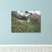 Gat in de rotswand canvas afdruk (Insitu (Houten vloer))