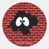 Gat in de Wand Stickers (Voorkant)