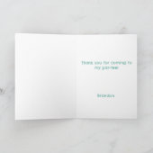 Gat in een 1e verjaardag Boy Golf Par-t-shirt Bedankkaart (Binnen)