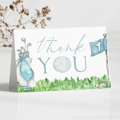 Gat in een blauwe golf 1e verjaardagsfeest bedankkaart