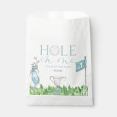 Gat in een blauwe golf 1e verjaardagsfeest bedankzakje (Voorkant)