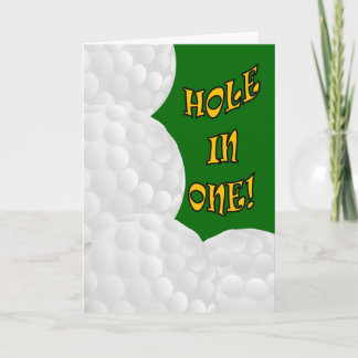 Gat in Één Congrats! Het Succes van het golf Kaart