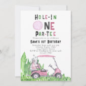 Gat in een eerste golf verjaardagsparty kaart (Voorkant)