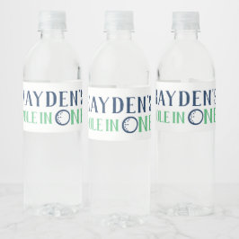 Gat in één eerste verjaardag waterfles etiket