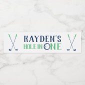 Gat in één eerste verjaardag waterfles etiket (Enkel label)