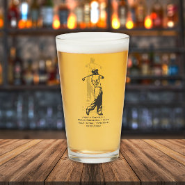 Gat in een gepersonaliseerde Retro Style Golfer Gi Glas