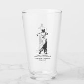 Gat in een gepersonaliseerde Retro Style Golfer Gi Glas (Achterkant)