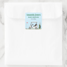 Gat in een Golf Baby shower Sticker