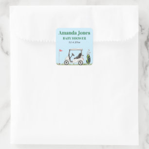 Gat in een Golf Baby shower Sticker