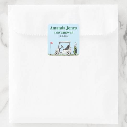 Gat in een Golf Baby shower Sticker (Tas)