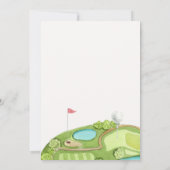 Gat in een golf eerste verjaardag uitnodiging (Achterkant)