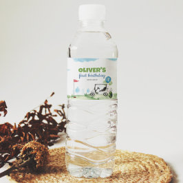Gat In Een Golf Verjaardagsfeestje Waterfles Label Etiket