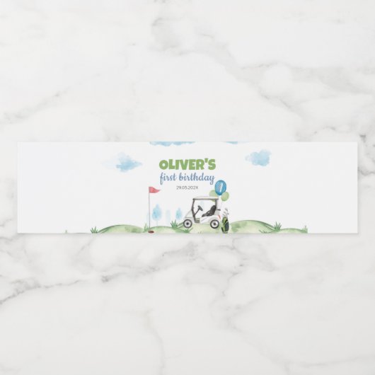 Gat In Een Golf Verjaardagsfeestje Waterfles Label Waterfles Etiket (Enkel label)