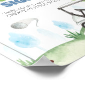 Gat in een Golf verjaardagsfeesttafel teken Poster (Hoek)