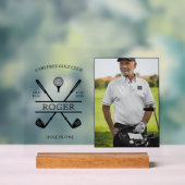Gat in een golfer foto acryl bord (Neutraal)