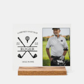 Gat in een golfer foto acryl bord (Voorkant)