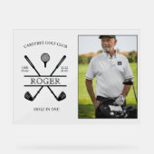 Gat in een golfer foto acryl bord (Voorkant)