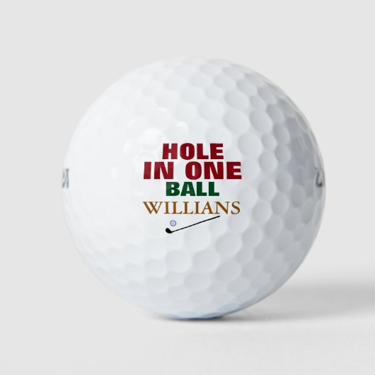 GAT IN EEN golfer Golfballen (Voorkant)