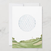 Gat in een golfpar-T-shirt 1e eerste verjaardag Kaart (Achterkant)