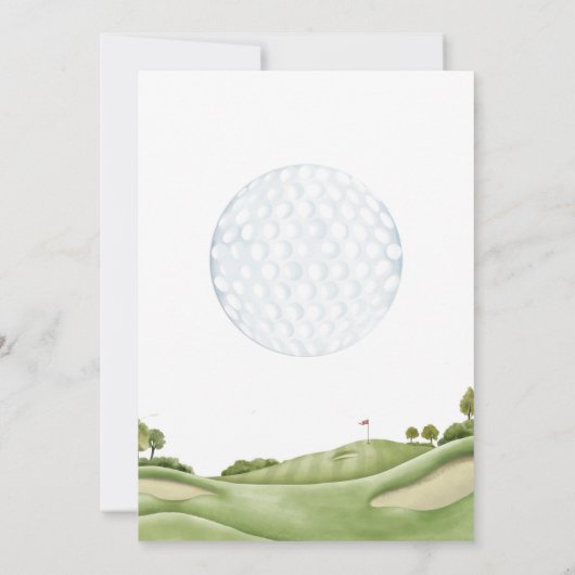 Gat in een golfpar-T-shirt 1e eerste verjaardag Kaart (Achterkant)