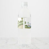 Gat in één golfpar-T-shirt Waterfles Etiket (Achterkant)