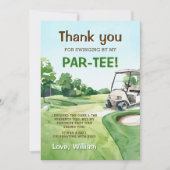 Gat in één golfverjaardagspark-T-shirt Bedankkaart (Voorkant)