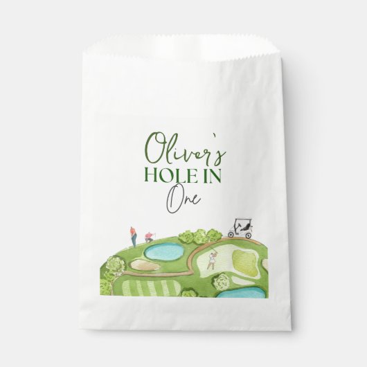 Gat in een jongen eerste verjaardag bedankzakje (Voorkant)