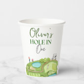 Gat in een jongen eerste verjaardag papieren bekers (Voorkant)